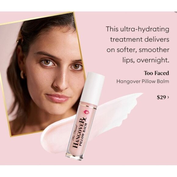 LIMITED EDITION Too Faced Pillow Balm in Pink Mint (Pink Sparkle) Lip Treatment - Picture 9 of 16